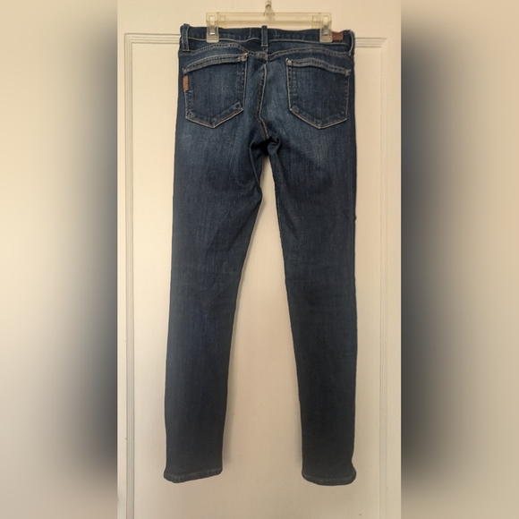 Designer PAIGE Dark Wash Verdugo Ankle Skinny Jeans W/Zippered Side Ankles Sz 28 - Picture 3 of 16